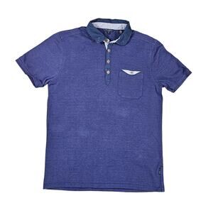 TED BAKER LONDON MEN’S SHORT SLEEVE POLO SHIRT – SIZE 2 (SMALL) – LIGHT BLUE